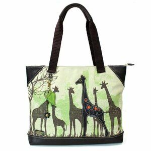 Safari Giraffe Canvas Tote Bag